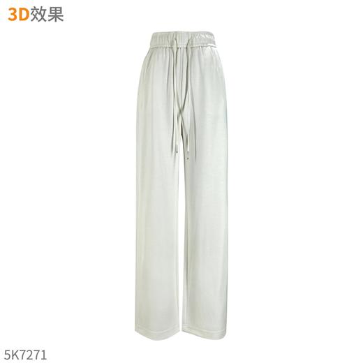 女裤春夏季韩版松紧腰莫代尔感直筒拖地裤   AC-5K7271 商品图0