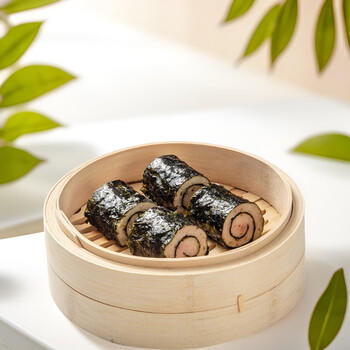 包道 紫菜猪肉卷420g 3条装广式点心广东早茶早餐速冻食品 商品图6