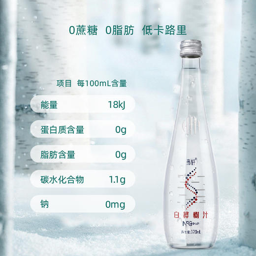 嘉桦白桦树汁原液饮品NFC原汁天然植物饮料0脂低卡0蔗糖320ML*6瓶 商品图0