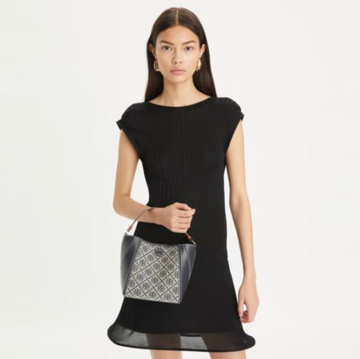 【香港直邮 送礼盒礼袋】Tory Burch/汤丽柏琦 MCGRAW T MONOGRAM小号变形水桶包160232 -w【清关约7个工作日】 商品图3