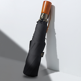 哈瓦那 木手柄大尺寸自动开收 纳米不沾水技术三折伞