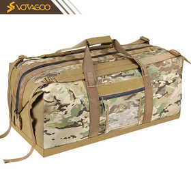 【可双肩背负 底部加强1000D尼龙 YKK压胶防水拉链】120L大容量战术前运包托运包大开口设计 可多包相连 可折叠ds（dq）