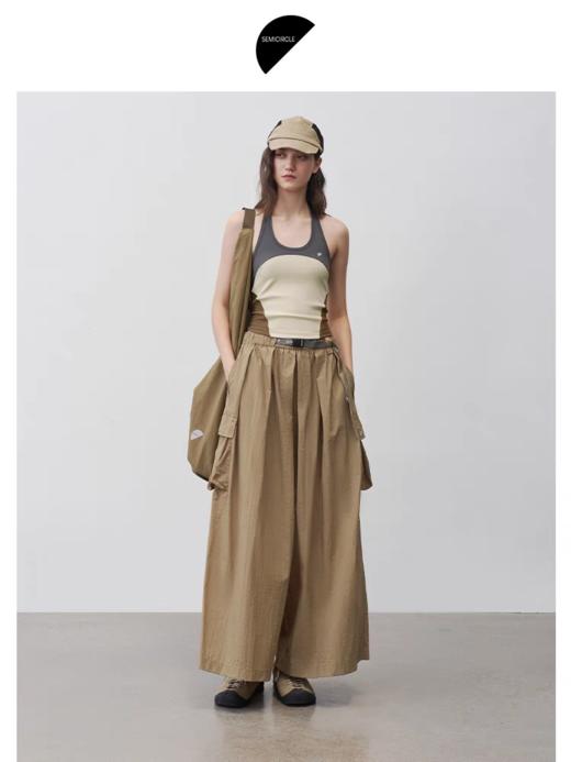 半圆/25113385/薄款宽松休闲裙裤 商品图1