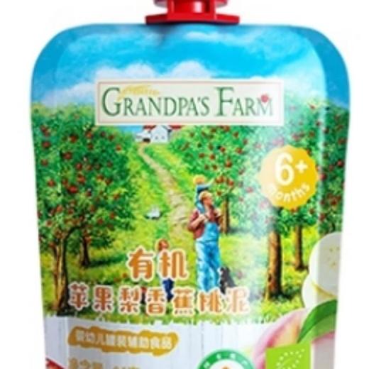 爷爷的农场有机苹果梨香蕉桃泥85g 商品图0