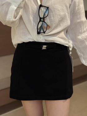 夏季 优雅——双腰带A字裙