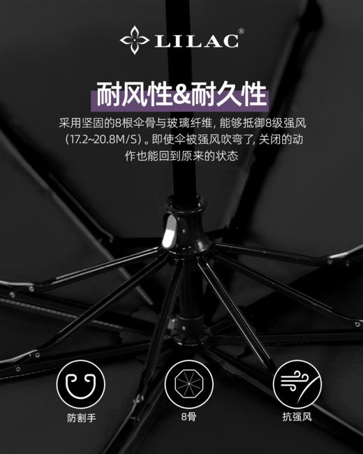 合宜 超高密度深色遮光反射安全三折手开伞 商品图3