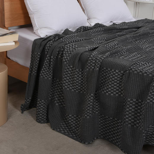 居家必备纯棉砂洗棋盘格休闲毯柔软亲肤四季可用 商品图9