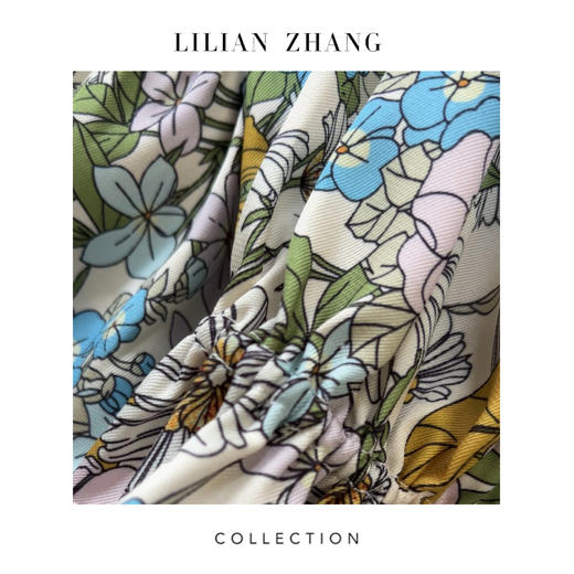 定制—法式梦幻—“人间伊甸园”Lady挚爱花卉优雅连衣裙 2201102 商品图3