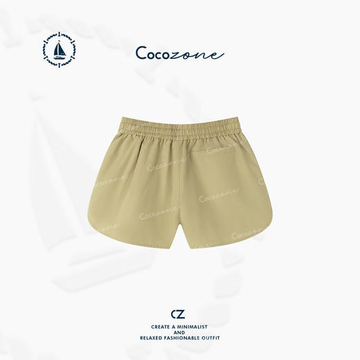 COCO ZONE 刘一一 黑标系列 老钱户外风松紧腰短裤CD2A0471 商品图1