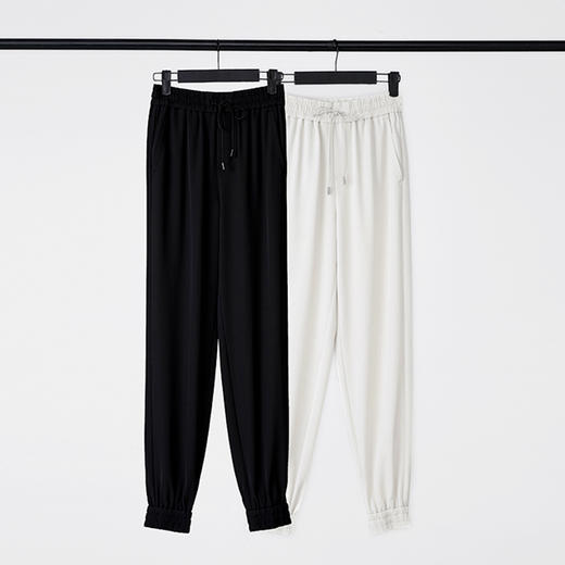 simplepieces休闲裤春夏高级感中高腰弹力垂软锥形裤 商品图4