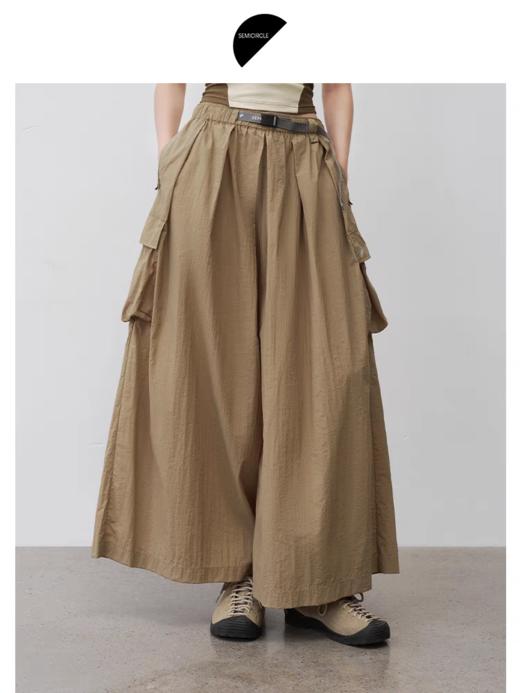 半圆/25113385/薄款宽松休闲裙裤 商品图0