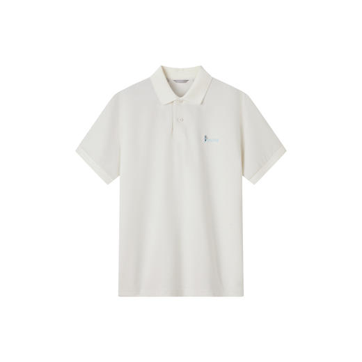 九牧王 轻松POLO衫 夏白色扁机领标准版短袖POLO衫 JT2E20110 商品图2
