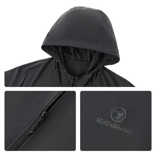 【抗紫外线50+】柒牌户外休闲服男夏季新款轻薄舒适男士连帽外套130K70010 商品图3