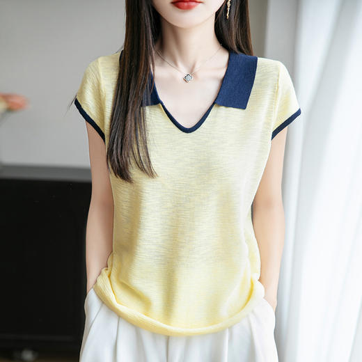 小众不撞款翻领打底衫女2025初夏穿搭新款上衣今年流行的爆款小衫 商品图3
