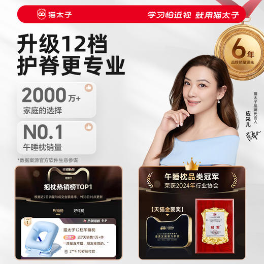 猫太子小学生午睡枕趴睡枕桌午休枕头 商品图5