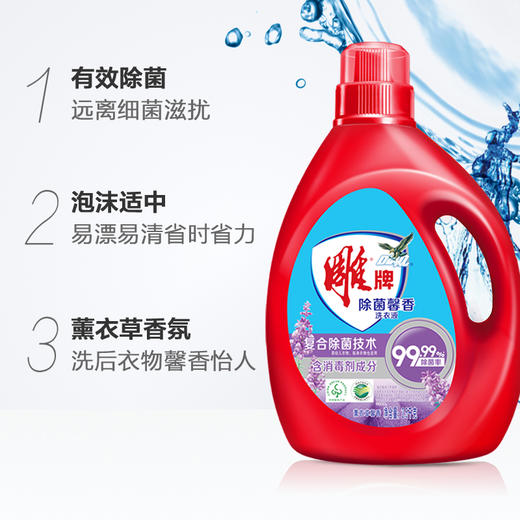 雕牌 除菌薰衣草馨香洗衣液2.5kg*1瓶 989991005 商品图4