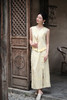 盛唐婧| 新中式真丝双色冠乐皱对襟马甲-黄色 商品缩略图0
