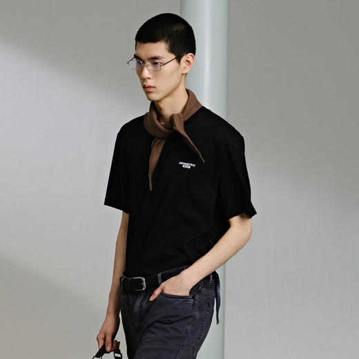 GXG男装 多色前胸绣花休闲短袖t恤24年夏热卖G24X442015 商品图2