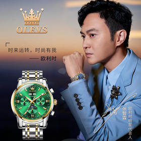 欧利时OLEVS 机械表 6633 瑞士认证品牌多功能机械男表