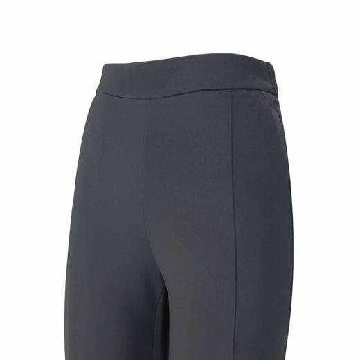 夏季款韩版后松紧腰轻国风脚口开叉拼接缎面印花微喇叭裤    AC-5K7218 商品图4