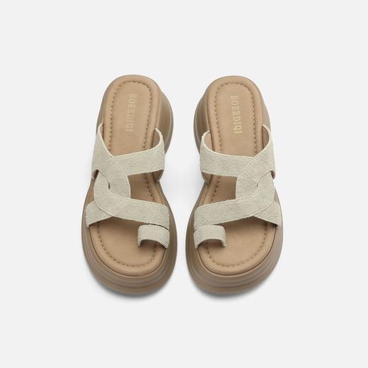 【法式复古夹趾凉拖鞋】25新款夏季外穿松糕底轻便女鞋一字拖-BB 商品图9