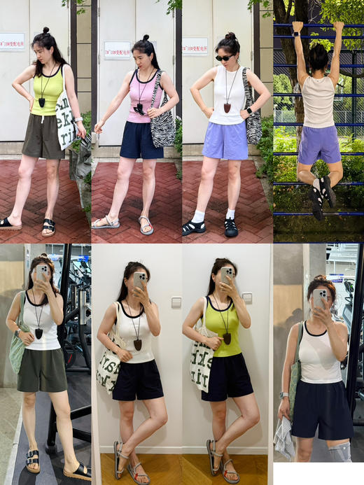 松弛夏日｜速干-松紧腰显瘦显腿直短裤 商品图1