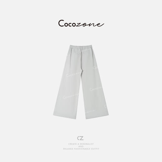 COCO ZONE 刘一一 【棉混纺】半橡筋弹力高腰阔腿休闲裤CD2A0445 商品图1