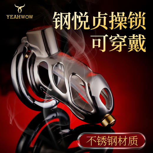 索迹 钢锋钢悦不锈钢镂空贞操锁 商品图2