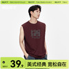 「棉的美学」极简潮牌坎肩背心男纯棉宽松凉感新款字母印花无袖T恤 商品缩略图0