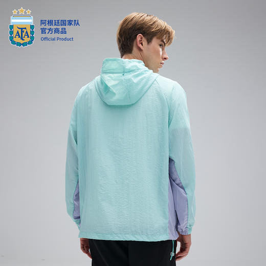【官方正版】阿根廷国家队 | 青色拼接防晒连帽外套夏日清凉外搭 商品图4