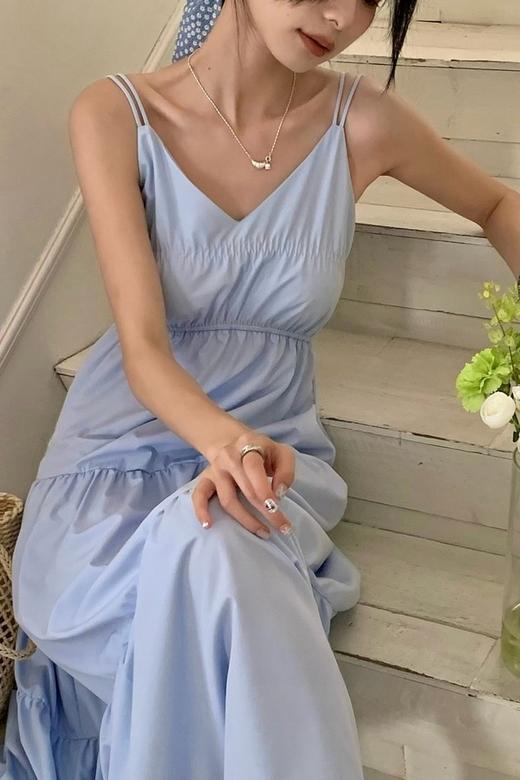 SUMMER & SAGE 法式V领吊带连衣裙 20520 商品图2