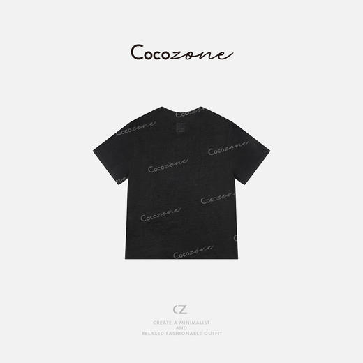 COCO ZONE 刘一一 【100亚麻】显瘦纯色V领短袖T恤 CD2A0383 商品图3
