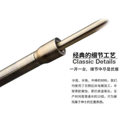 夏洛克 24骨直骨自动抗风男士经典伞 商品图7