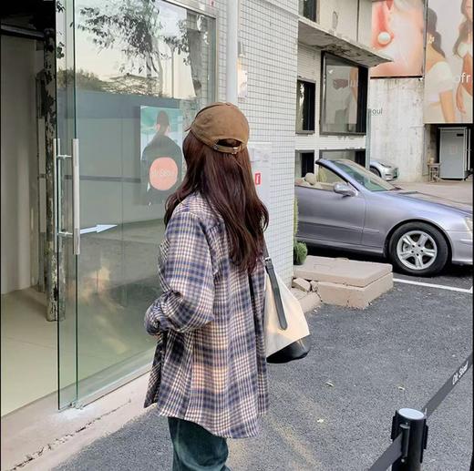 【诗铭洛可】W1118格子宽口袋衬衫显瘦色织格A6-2/A7-2/A8-2 商品图1