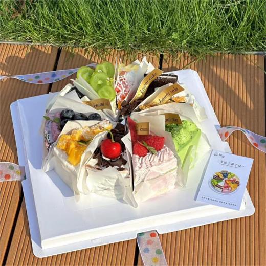 【粉丝推荐榜no.1】幸运10拼千层·纠结症患者的最爱·星座幸运色千层·低糖100%动物奶油！ 商品图1