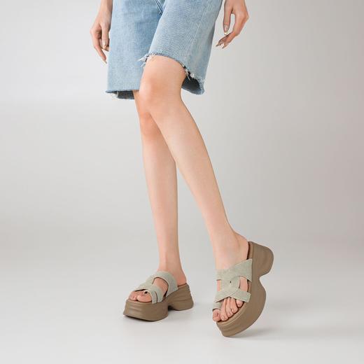 【法式复古夹趾凉拖鞋】25新款夏季外穿松糕底轻便女鞋一字拖-BB 商品图6