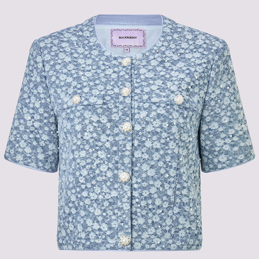 精致日常水洗浅牛仔蓝外套高级气质感罩衫2025春季(货号:MS86JA024B1002) 商品图3