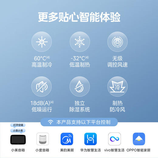 美的空调1.5匹挂机 新一级能效 冷静星三代 变频冷暖壁挂式空调 节能省电 家用卧室防直吹 以旧换新 1.5匹 一级能效 XA1P 商品图4