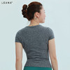 LEANA丽娜休闲运动半拉链短袖收腰透气运动休闲短袖不含胸垫LN52015 商品缩略图2