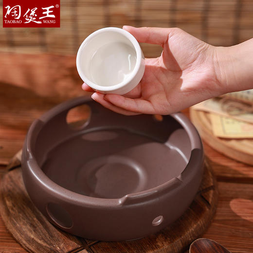 【紫气东来干锅煲】陶煲王天目釉干锅干煲陶瓷酒精炉底座砂锅酒店家用耐热沙锅煎锅 商品图3