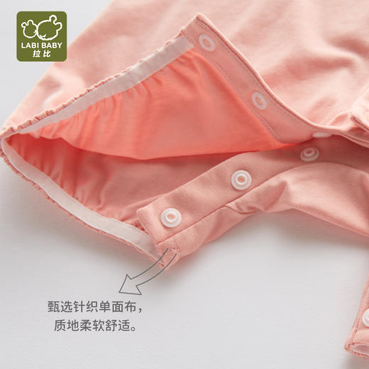 拉比-童衣类（夏）I5精致全开连体短袖衣玫瑰红059 商品图4