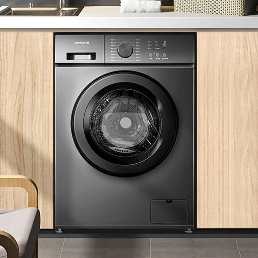 创维（Skyworth）8公斤/8KG变频滚筒洗衣机 除菌除螨 洗护升级 S型提升筋 F8018VB 钛金灰 升级款 GF8018EB 钛金灰 商品图1