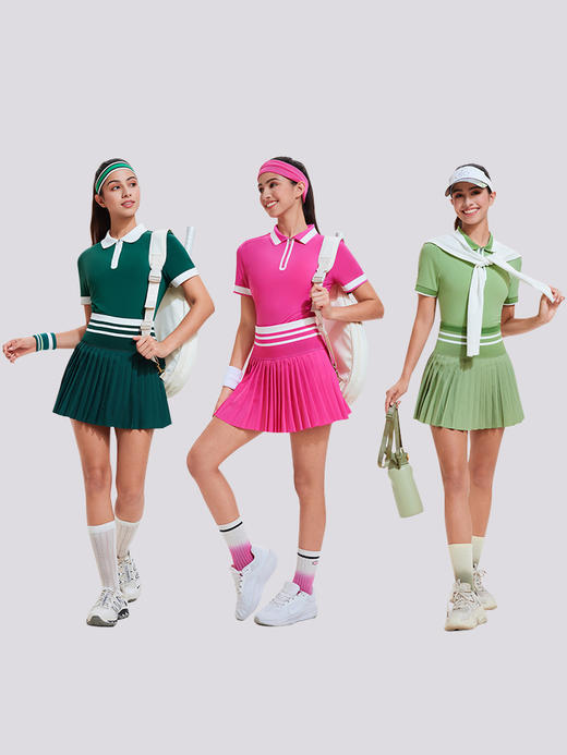 【2025上新】科里芙POLO翻领修身短袖高尔夫球服T恤显瘦透气高级感休闲健身衣 商品图5