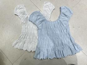 【门店同款】ENJOY夏季“悠然之境”褶皱绣花上衣 162801679