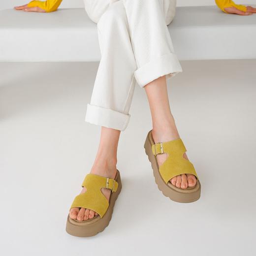 【2025夏季新款拖鞋】厚底高级感拖鞋时尚露趾多巴胺沙滩软底拖鞋-BB 商品图3