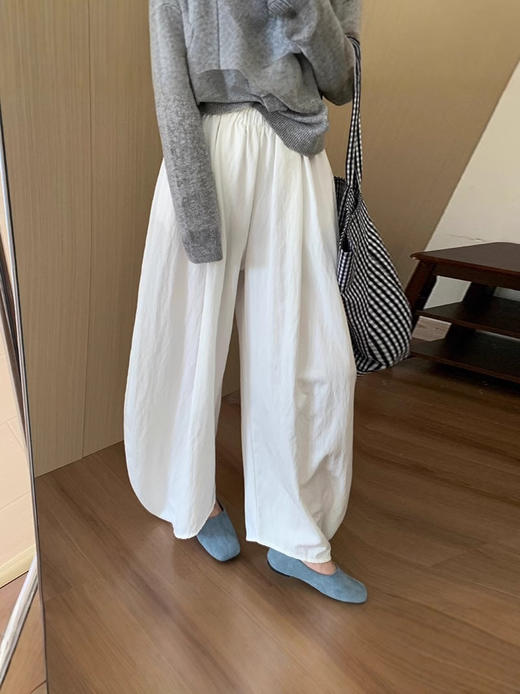 【休闲豆荚裤】夏季新款 高腰宽松显瘦阔腿遛弯裤垂感百搭奶奶裤 商品图3