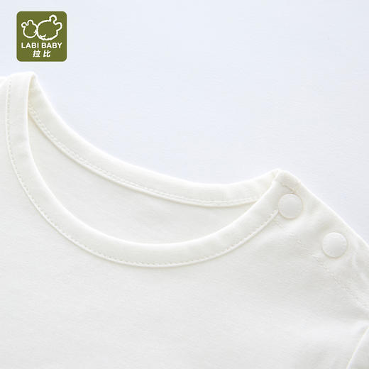 拉比-童衣类（夏）I5精致条纹三角连体衣米白059 商品图4