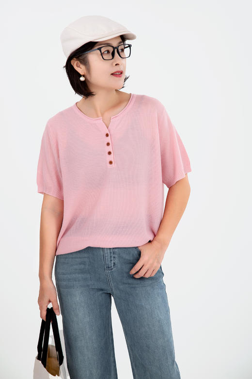 天丝短袖针织衫 商品图1