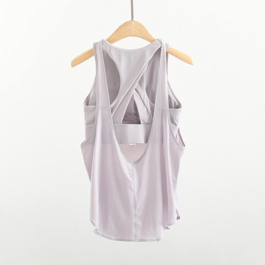【新款运动背心】健身内衣无袖瑜伽服 美背宽松带胸垫无袖上衣  商品图2