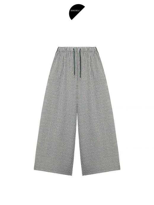 半圆/15313036/休闲宽松格子阔腿直筒裤 商品图4